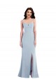 Cheapest Stretch Crepe Trumpet Trumpet Sleeveless Light Sky Blue Evening Gown Canada