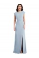 Cheapest Stretch Crepe Trumpet Long Cap Sleeves Open Back Formal Evening Dress Canada