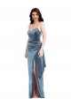 Cheapest Stretch Velvet Trumpet Long Sleeveless Low Back Formal Evening Dress Canada