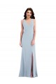 Cheapest Stretch Crepe Trumpet Long Sleeveless Criss Cross Back Evening Dress Canada