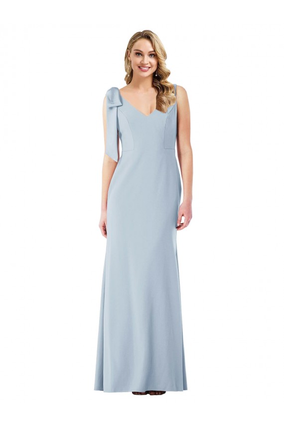 Cheapest Stretch Crepe Trumpet Long Sleeveless V-Back Semi Formal Evening Dress Canada