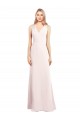 Cheapest Stretch Crepe Trumpet Long Sleeveless Keyhole Back Semi Formal Evening Dress Canada
